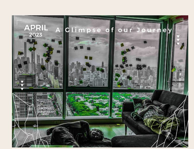 Founders resting after a planning session beside windows covered with ideas