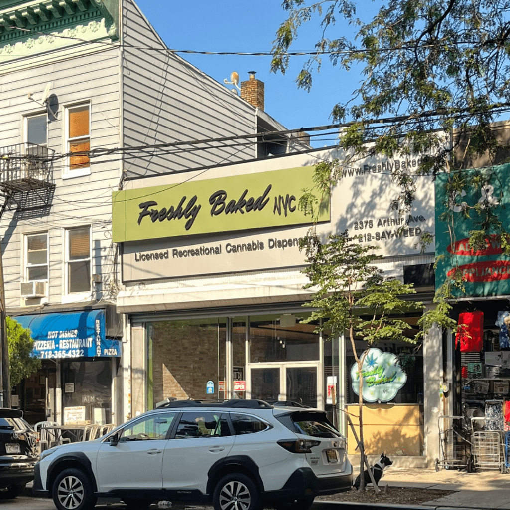 Storefront of Freshly Baked NYC at 2375 Arthur Ave in Bronx Little Italy